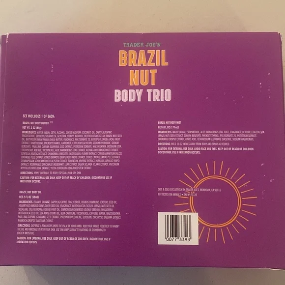 NEW Trader Joe’s Brazil Nut Body Trio - Picture 2 of 4